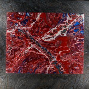 Acrylic Pour Painting 11x14 Clear coated